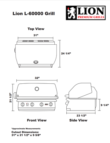 Lion L-60000 Premium Grill-At 146.6 lbs it’s the heaviest in its Class!