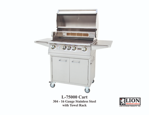 Lion L75000 32-Inch Stainless Steel Propane Gas Grill Cart