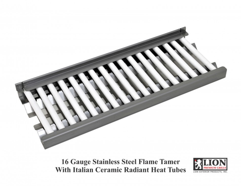 Lion Premium Ceramic Heat Tubes with Vented Flame Tamer Tray